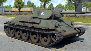 War Thunder: T-34 Finnish/Swedish Medium Tank Gameplay [1440p 60FPS] No Commentary