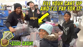 Fill Up Your Cart in 4 Minutes and I’ll Pay For It + $300 CASH!! | Christmas Edition