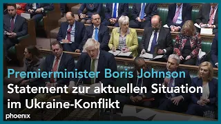 Statement von Premierminister Boris Johnson (UK) zur Russland-Ukraine-Krise am 22.02.2022