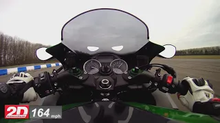 Kawasaki ZZR1400 speed and acceleration test for Motorcycle News 2018