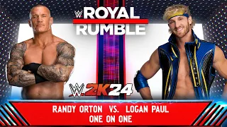 WWE 2K24 - RANDY ORTON vs. LOGAN PAUL ONE ON ONE MATCH