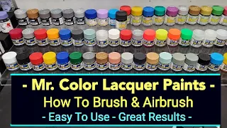 Scale Model Tips - How To Use Mr. Color Lacquer Paints - Brush & Airbrush Technique - Great Results