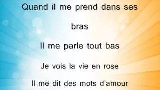 edith piaf la vie en rose (parole /lyric)