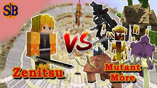 Zenitsu (Demon Slayer) VS Mutant More Monsters | Minecraft Mob Battle