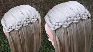 Nudo marinero en forma de cascada | Trenzas fáciles | La reina de las trenzas