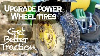 How To Upgrade Power Wheel Tire | Get Better Traction | DIY | Peg Perego