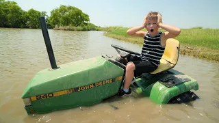 Playing in the water with kids tractors compilation | Tractors for kids