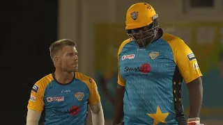 David Warner delivers batting masterclass with Rahkeem Cornwall! | CPL CHRISTMAS CALENDAR DAY 11