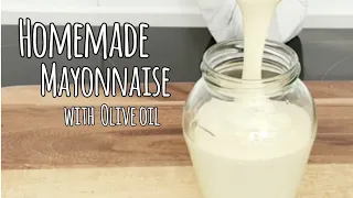 Just Pour olive oil into Milk! I don't buy it in the store anymore. Easy and quick.