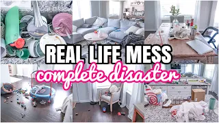 REAL LIFE MESS | COMPLETE DISASTER CLEAN WITH ME | ACTUAL MESS | MESSY HOUSE TRANSFORMATION