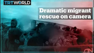 Dramatic video shows migrant rescue following boat capsize