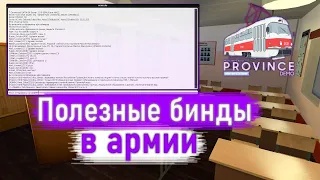 КАКИЕ БИНДЫ НУЖНЫ ДЛЯ СЛУЖБЫ В АРМИИ | Provincemta #6