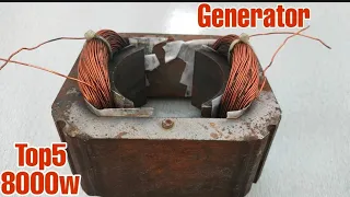 Top5. 8000W. Powerful Generator at Home New Experiment.