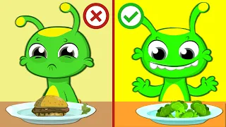 Groovy the Martian teaches children to eat healthy fruits and vegetables | Episodes & nursery rhymes