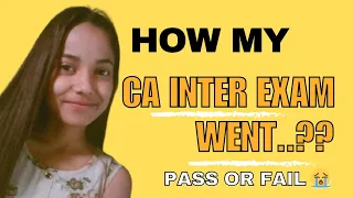 How My CA Inter Exam Went ? 🤔 || CA inter May 24 Exam paper review || Pass or Fail 🥺😭 ||