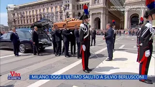 Milano, oggi l'ultimo saluto a Silvio Berlusconi - La Vita in diretta - 14/06/2023