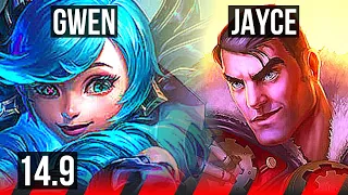 GWEN vs JAYCE (TOP) | 66% winrate, 6 solo kills | BR Master | 14.9