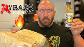 Fire Desert Fire Roasted Red Hot Sauce Review Chipotle Mukbang  - Ryback Has Heat