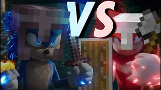Sonic 1V1 Knuckles In Minecraft!!