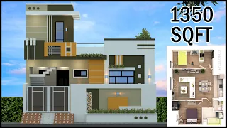 30'0"x45'-0" 3D House Plan | Modern Villa Design With Car Parking | Gopal Architecture