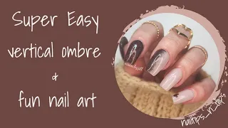 Dip Powder Nails/easy vertical ombre/Nail art/odorless liquids