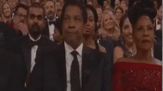Denzel Washington’s face when he lost Best Actor Oscar to Casey Affleck
