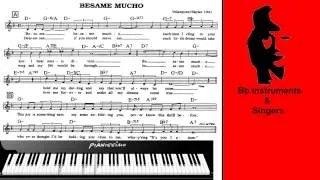 Besame Mucho Piano Accompaniment for Singers and Bb instruments