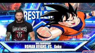 Ultimate Battle: Roman Reigns vs Goku For WWE Championship in WWE 2K24