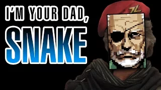 Solid Snake learns Big Boss is his father