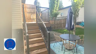 Time Lapse of a BIG TRANSFORMATION of a small yard with a composite deck and patio.
