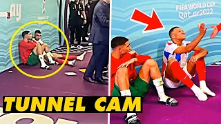 Kylian Mbappé & Hakimi sitting in the tunnel after World Cup game 🤜 🤛