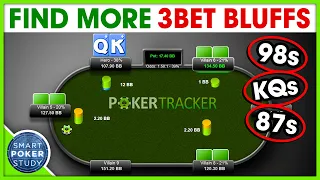 Why I 3bet bluff with suited connectors like KQs, 98s and 87s (Find More 3bet Bluffs)