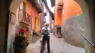 Walking Tour in the Stunning Ancient Traditional Village Hidden in the Italian Alps: Exilles - 4K