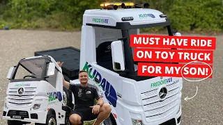 The Must Have MERCEDES ACTROS Ride On Toy Truck, Customised For My Son #TTIF059