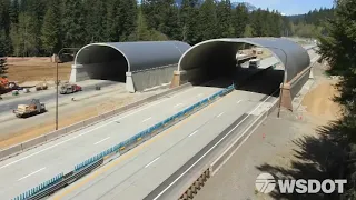 Construction of the Keechelus Lake Wildlife Overcrossing on I-90