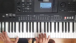 Keyboard fingering zir țan tan (Amazing grace)