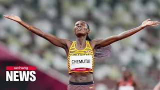 Peruth Chemutai becomes first Ugandan woman to win gold in Olympics in 3,000m steeplechase