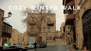 Baku Azerbaijan 2023 tour| Baku Winter| 4K city walking tour UHD 60fps