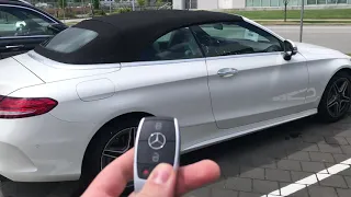 2021 Mercedes-Benz C300 cabriolet how to open the top with the key fob