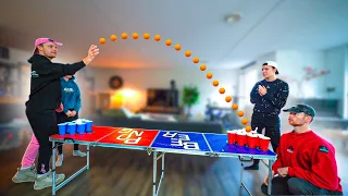 BEER PONG CHALLENGE! ENZO & MYRON TEGEN JUR & BENNIE! #2737