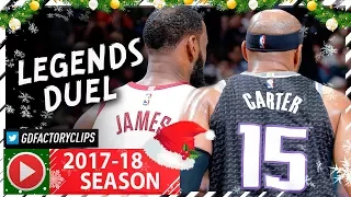 40 Yr-Old Vince Carter vs LeBron James LEGENDS Duel Highlights (2017.12.27) Cavs vs Kings - SICK!