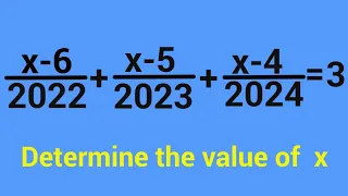 China | Math Olympiad Question Determine The Value Of x
