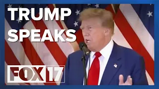 Former President Donald Trump speaks after criminal conviction