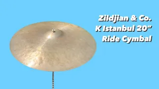 Zildjian & Co. K Istanbul 20” Ride Cymbal - 2261g