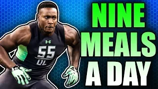 NFL Player's INSANE 9,000 Calorie Diet