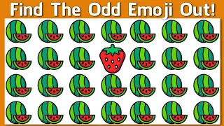 FIND THE ODD EMOJI OUT by Spotting The Difference #43| #emoji #emojichallenge #emojipuzzle#emojigame