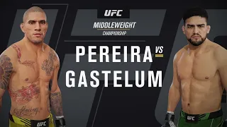 Alex Pereira vs Kelvin Gastelum UFC 4 Simulation