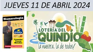 LOTERIA del QUINDIO JUEVES 11 de Abril 2024 RESULTADO PREMIO MAYOR #loteríadelquindio (2392)