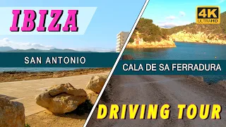 IBIZA: San Antonio / Cala de sa Ferradura - Driving Tour (4K Ultra HD)