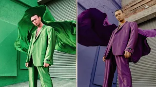 MALE MODEL PHOTO SHOOT - Film vs. Digital - Lomochrome Purple XR